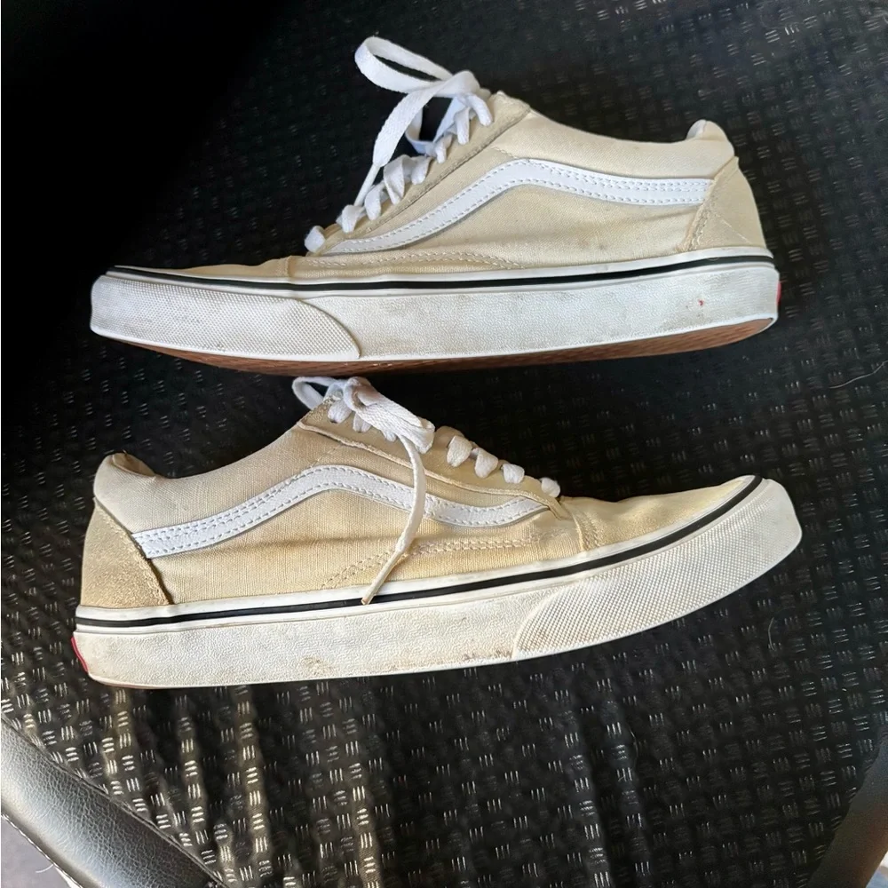 Classic Cream Vans Sneakers - Picture 2 of 7